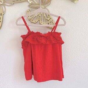 Zara Red Eyelet Tank